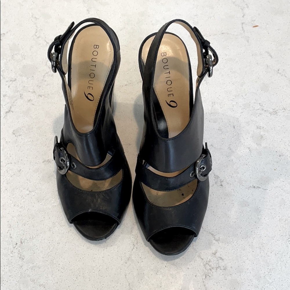 Boutique 9 BTLASO Leather Peep Toe Heels